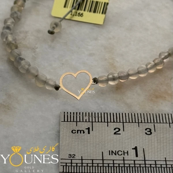 دستبند قلب طلا لیزری